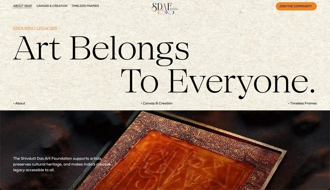 SDAF — Shivdutt Das Art Foundation website
